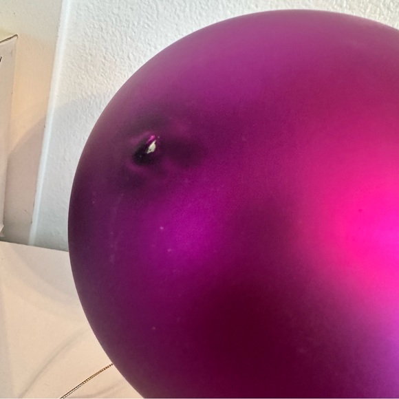 VTG DEPARTMENT 56 MERCURY FUCHSIA PINK GLASS 150MM BALL ORNAMENT W/BOX Large - Picture 2 of 15